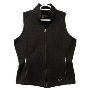 Nike Golf Vest Women's Tour Performance Therma-Fit Black Reflective Zip - Large